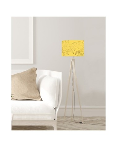 Abat-jour Lampadaire feuille jaune acidulé Ø 45 x H 25