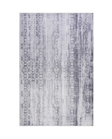 Tapis plat motif vintage gris pour une déco bohème 190x130
