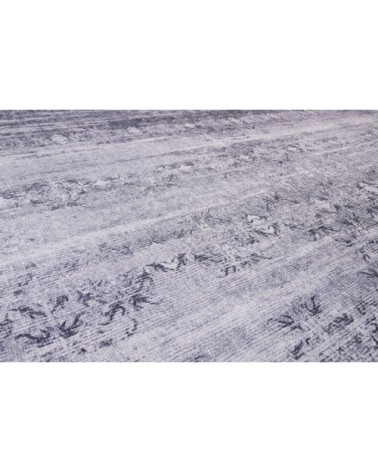 Tapis plat motif vintage gris pour une déco bohème 190x130