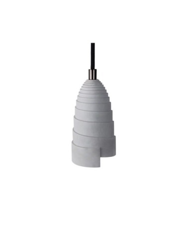 Lampe suspension en béton accessoires perle noire