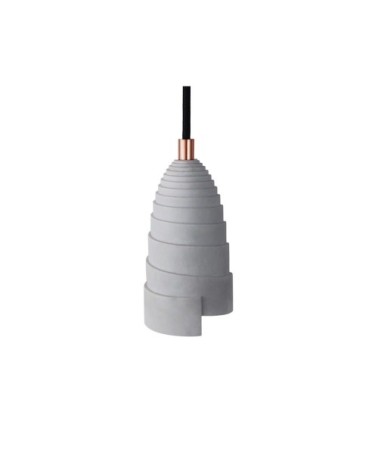 Lampe suspension en béton accessoires cuivrés