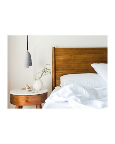 Lampe suspension en béton accessoires cuivrés