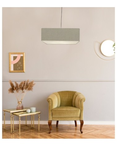 Suspension Carrée Carlito Taupe Ø 50 x H 20