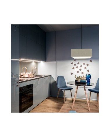 Suspension Carrée Carlito Taupe Ø 50 x H 20