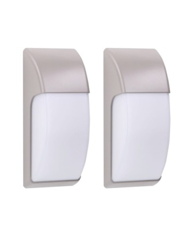 Applique Murale Extérieure (2 pcs) Ampoule E27 Jardin IP65 Gris Area