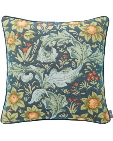 Coussin tapisserie oranger Bleu 50 x 50