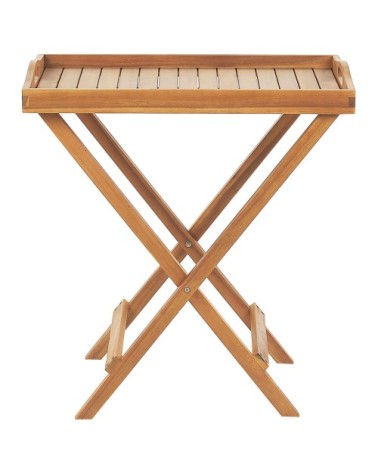 Table de jardin en bois clair