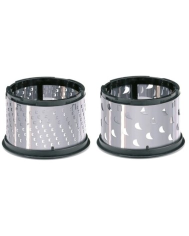 Râpe rotative en acier inoxydable argent