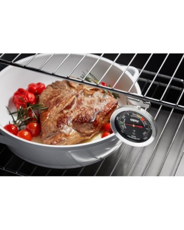 Thermomètre à four en acier inoxydable argent
