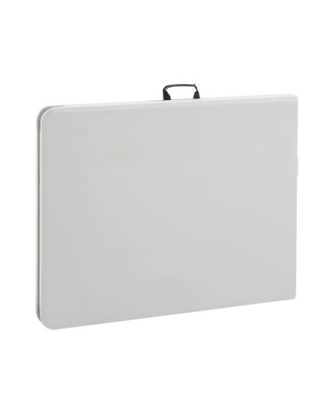 Table pliante blanche 180x70 cm en plastique 8 places format valise