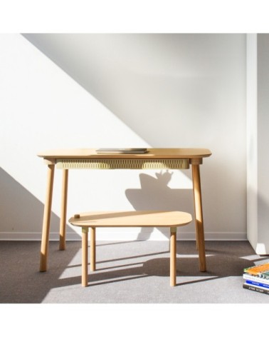 Bureau en chêne avec tiroir laiton