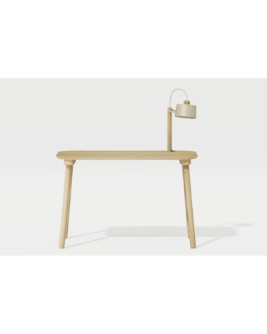 Bureau en chêne avec lampe laiton