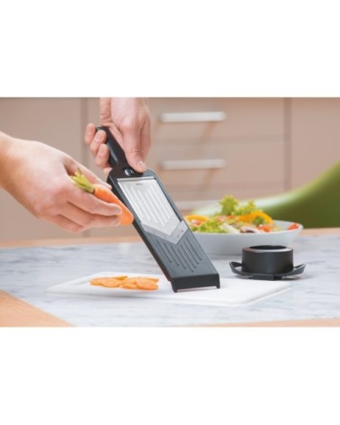 Mandoline à légumes réglable en acier inoxydable argent