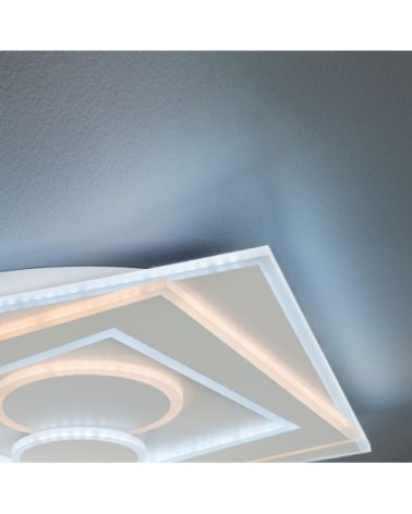 Plafonnier Led métal blanc