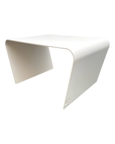 Table basse de jardin aluminium blanc L68xl49cm H40cm