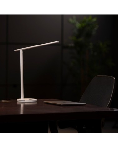 Lampe LED lumière réglable avec chargeur de téléphone Blanc Avance