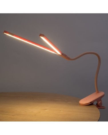Lampe de bureau LED portable lumière orientable et réglable Rose Joy