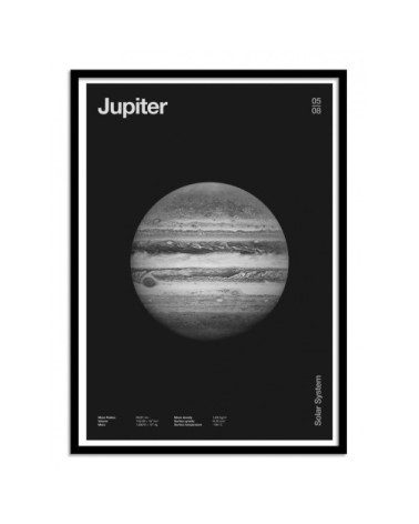 Affiche d'art avec Cadre bois noir - 50 x 70 cm