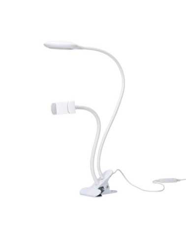 Lampe à pince LED portable mobile orientable et réglable Blanc April