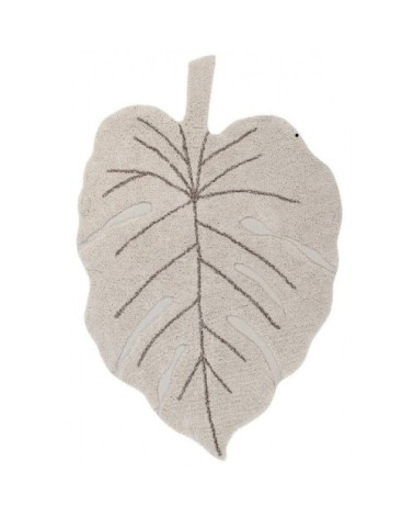Tapis coton lavable monstera natural 120x180cm
