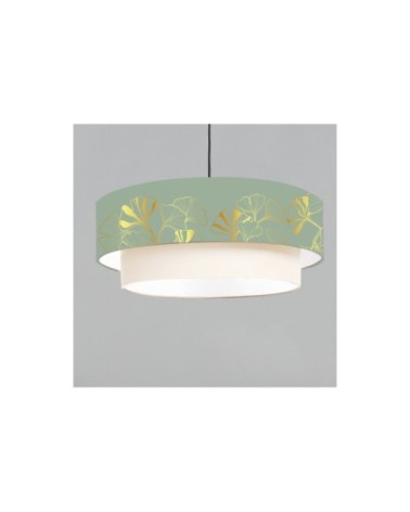 Suspension double Iris vert olive Ø 65 x H 30