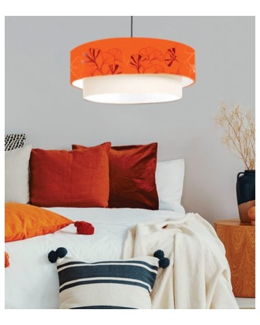 Suspension double Iris Mandarine Ø 65 x H 30