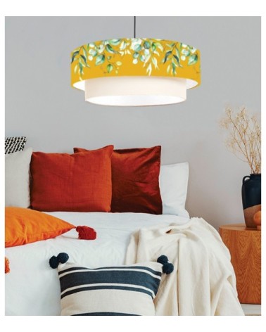 Suspension double Branche Jaune Moutarde Ø 65 x H 30