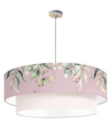 Suspension double Branche Rose Poudré Ø 65 x H 30