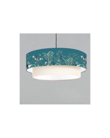 Suspension double Jungle Bleu Canard Ø 65 x H 30