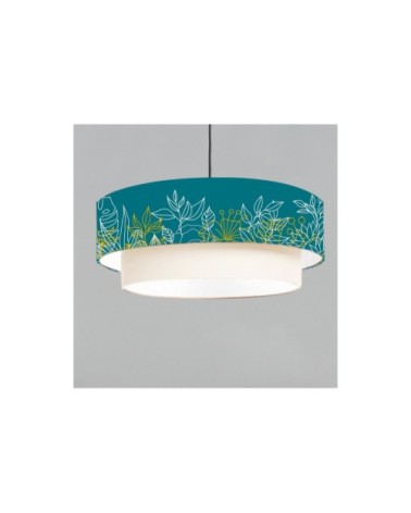 Suspension double Bouquet Bleu Canard Ø 65 x H 30