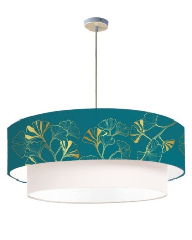 Suspension double Iris Bleu Canard Ø 65 x H 30