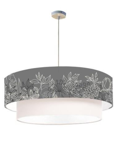 Suspension double Bouquet Gris Ø 65 x H 30