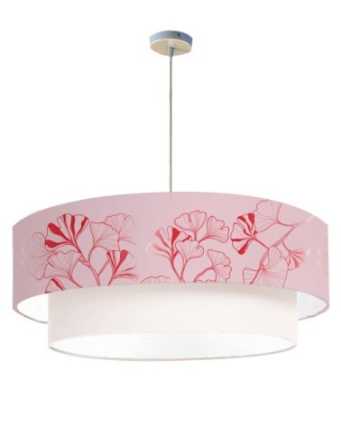 Suspension double Iris Rose Poudré Ø 65 x H 30