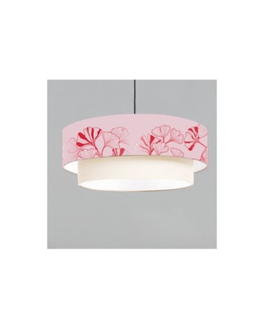 Suspension double Iris Rose Poudré Ø 65 x H 30