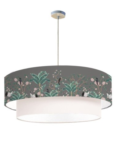 Suspension double Jungle Gris Ø 65 x H 30