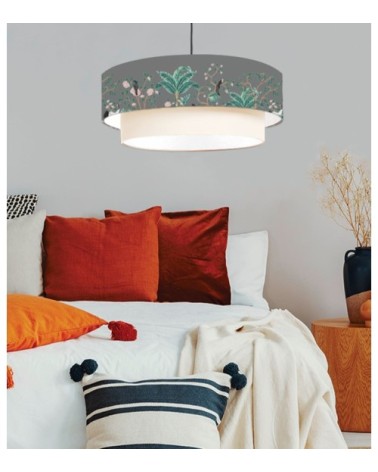 Suspension double Jungle Gris Ø 65 x H 30