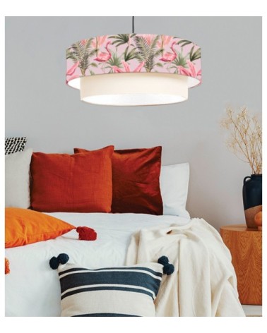 Suspension double Flamand Rose Poudré Ø 65 x H 30