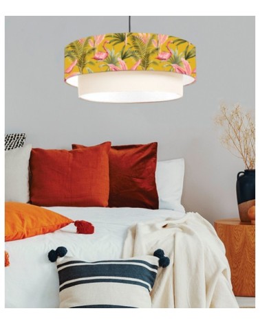 Suspension double Flamand Jaune Moutarde Ø 65 x H 30