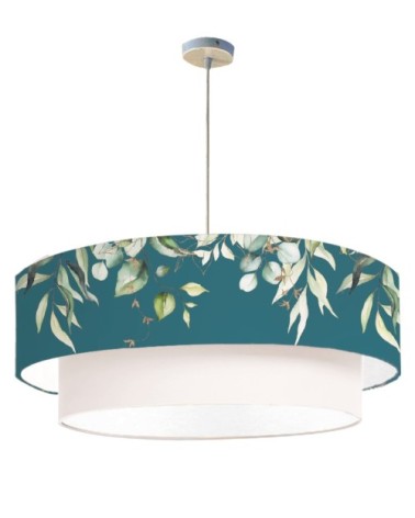 Suspension double Branche Bleu Canard Ø 65 x H 30