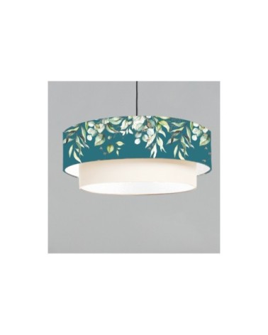 Suspension double Branche Bleu Canard Ø 65 x H 30