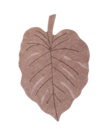 Tapis coton lavable monstera nude 120x180cm