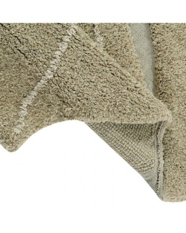 Tapis coton lavable monstera olive 120x180cm