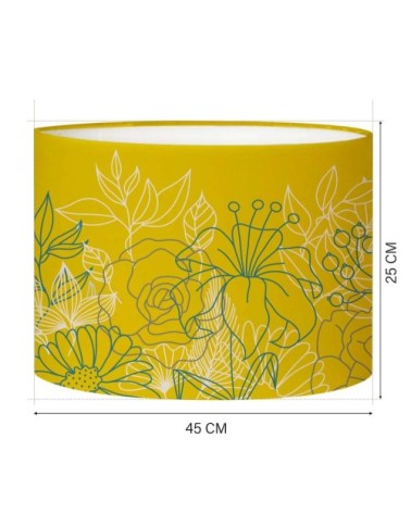 Abat-jour Lampadaire Bouquet Jaune Moutarde Ø 45 x H 25