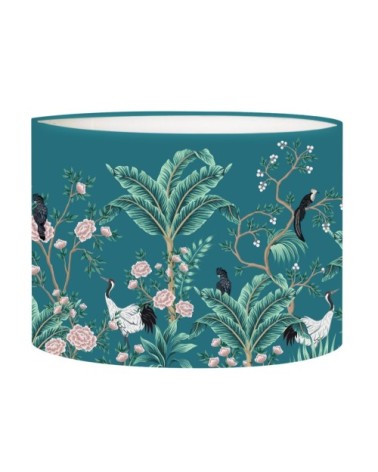 Abat-jour lampadaire Jungle bleu canard Ø 45 x H 25