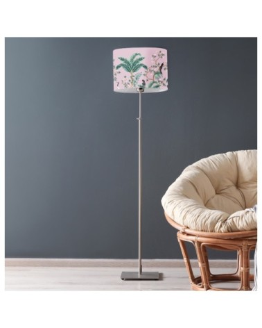 Abat-jour lampadaire Jungle rose poudré Ø 45 x H 25