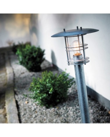 Borne extérieure en métal gris