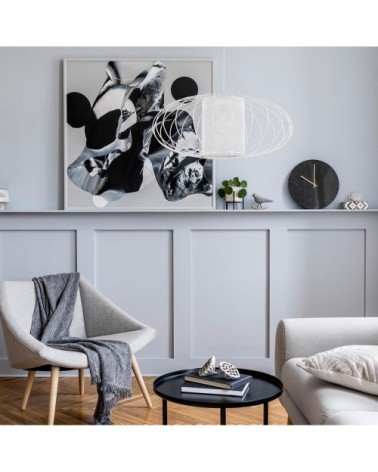 Suspension en métal blanc