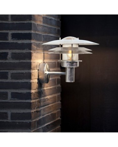 Applique extérieur en métal gris