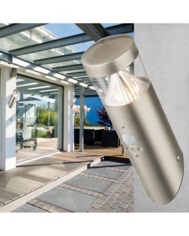 Applique extérieur en métal argenté