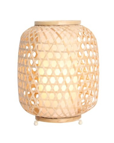 Lampe de table en bamboo naturel